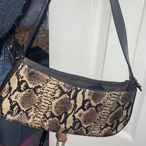 European leather snakeskin bag